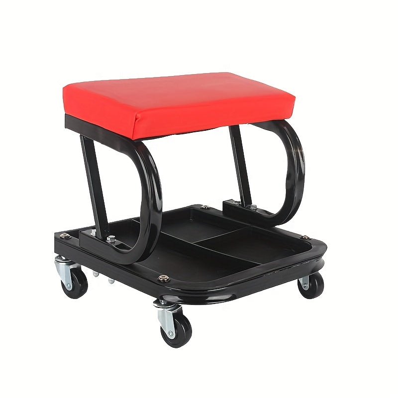 Mechanic Creeper 3-in-1 Z-Shape – 500 lb Capacity Foldable Garage Repair Stool, Lying Sitting Leaning Rolling Creeper with 6 Wheel Rollers for Auto Repair
