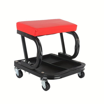 Mechanic Creeper 3-in-1 Z-Shape – 500 lb Capacity Foldable Garage Repair Stool, Lying Sitting Leaning Rolling Creeper with 6 Wheel Rollers for Auto Repair