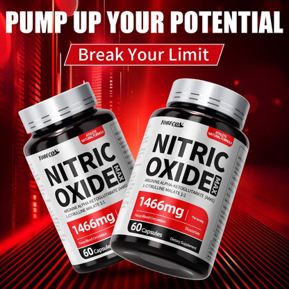 Nitric Oxide Supplement for Men — 800mg AAKG L-Arginine L-Citrulline Beetroot Capsules | Natural Energy & Focus Formula | Third-Party Tested Male Health Support