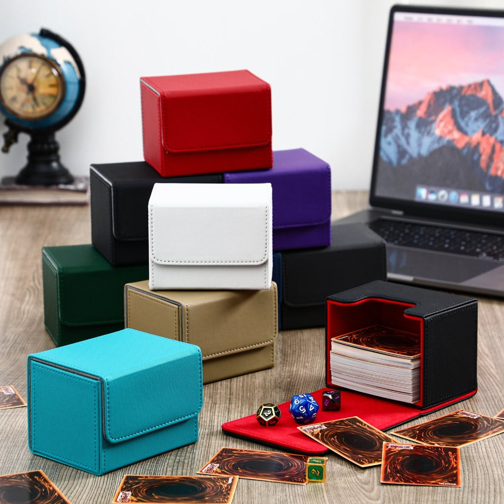 TCG Magnetic Deck Box 10 Pack – 100+ Card Capacity Storage Cases for MTG, Pokemon & Yu-Gi-Oh, 10 Vibrant Colors, Bulk Deck Organizer Set for Trading Card Game Players, Collectors & Tournament Use