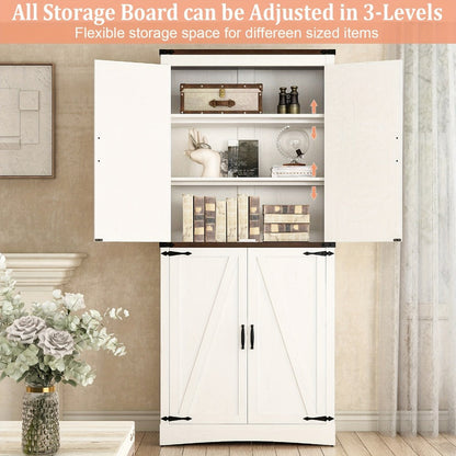 71-Inch Tall Bathroom Storage Cabinet with Adjustable Shelves detail image - detail view 10