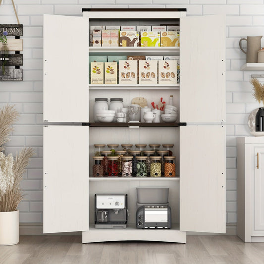 71-Inch Tall Bathroom Storage Cabinet with Adjustable Shelves detail image