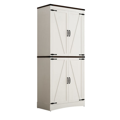 71-Inch Tall Bathroom Storage Cabinet with Adjustable Shelves detail image - detail view 3