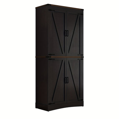 71-Inch Tall Bathroom Storage Cabinet with Adjustable Shelves detail image - detail view 7