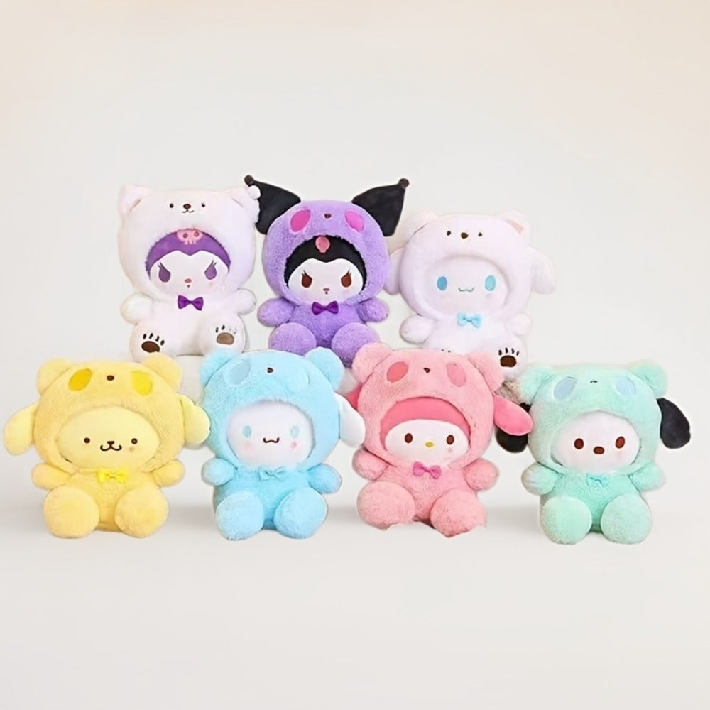 Plush Toy – Big-Eared Puppy Character Doll in White, Blue Jade or Pudding Color Styles for Collecting