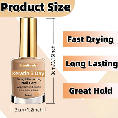 Gold-Cap Nail Care Coating in 16 ml Bottles with Two- or Four-Piece Quantity Options and Beige Labels