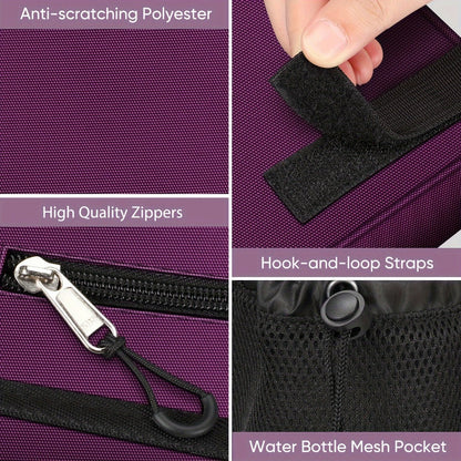 Six-Pocket Walker Tote Bag with Cup Holder, Reflective Strip and Three Color Options for Rollators