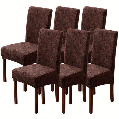 Chair Cover Set of 4 or 6 Stretch Jacquard Dining Slipcovers in Eight Available Color Choices