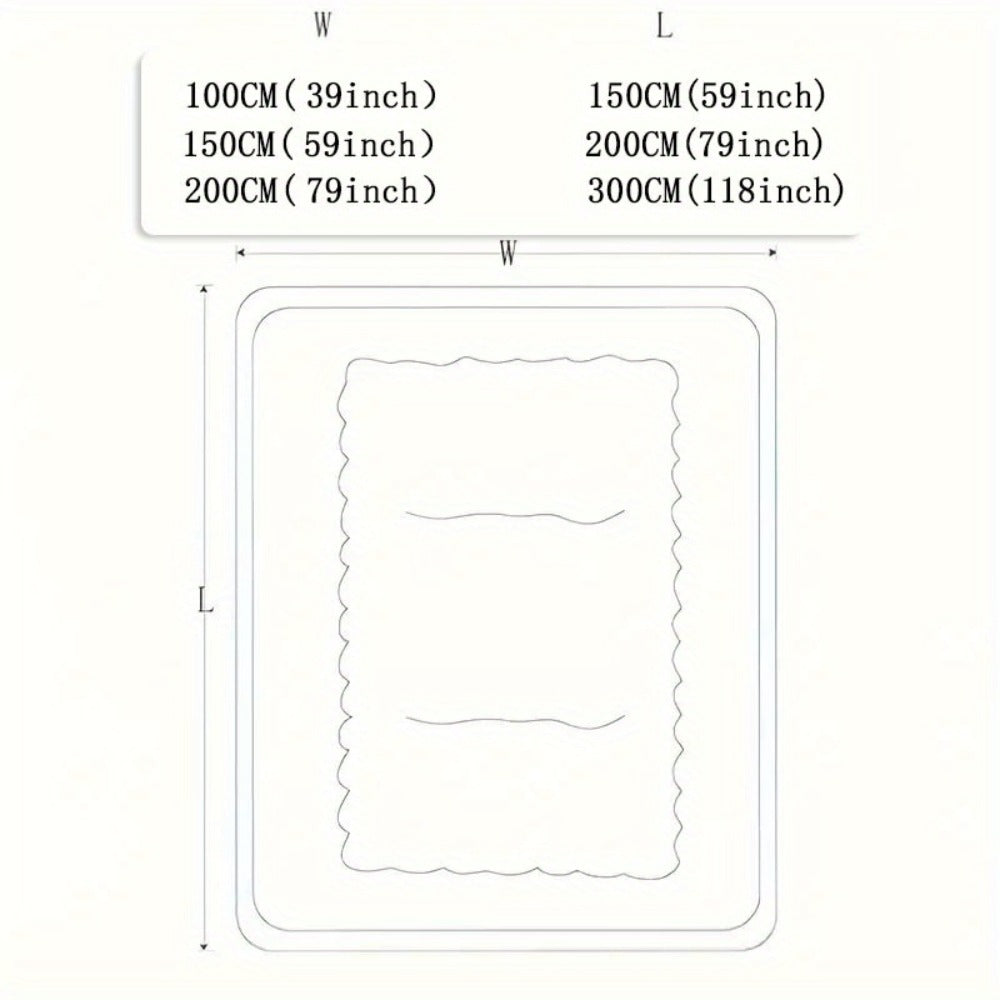 Padded Tatami-Style Area Rug in Six Solid Colors with 50-Inch Square to 79 x 118-Inch Sizes