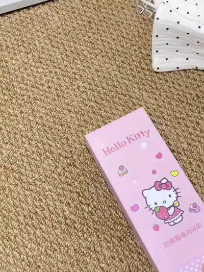Electric Toothbrush Sanrio Hello Kitty or Pochacco Style with Four Modes, Four Levels and Three Brush Heads