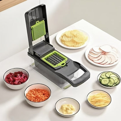 14-in-1 Vegetable Chopper and Grater with Clear Collector, Egg Separator and Upgraded Grater Checkout Option