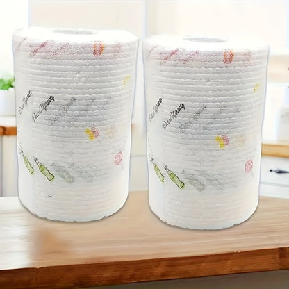 Four-Hundred-Sheet Kitchen Cleaning Towel Roll with Wall Hook for Dry or Damp Household Wiping
