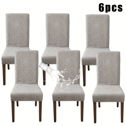 Stretch Dining Chair Covers Set of 4/6 - Plant Print Slipcovers for Dining Room Kitchen Chairs, Elastic Parsons Chair Protector, Home Decor