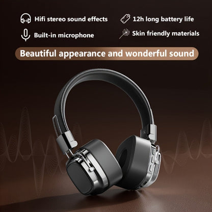 Semi-Open Over-Ear Wireless Headphones 12H Battery with Microphone, Wired & Wireless Dual Mode Retractable Cable Type-C Charging, for Gym Gaming Compatible with iOS Android Computer Laptop