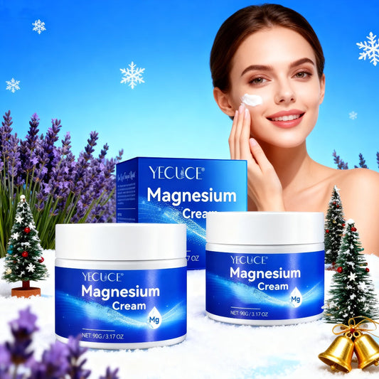 Magnesium Sleeping Cream 2-Pack 180g Each — Pure Magnesium Chloride Overnight Body Moisturizer, Alcohol-Free Dry Skin Relief Cream for Women & Men, All Skin Types