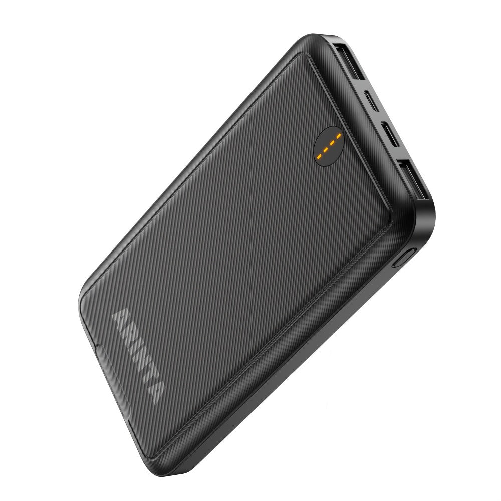 Power Bank 10000mAh 5V/2A for Heated Clothing with USB-C Input/Output in Black or White Battery Pack