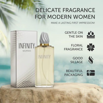 Women's Perfume Infinity Woman Eau de Parfum with Freesia, Violet, Musk and Sandalwood Options