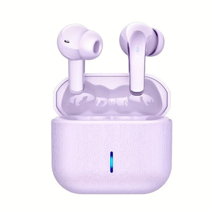 Bass Stereo Wireless Earphones Bluetooth 5.4, 40-Hour Playtime In-Ear Earbuds with Noise Cancelling Mic & LED Display, Touch Control Type-C Charging, Compatible with Laptop Tablet Phone, Sport Exercise