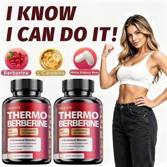 Thermogenic Fat Burner Capsules with Berberine, White Kidney Bean, Safflower Oil & Acetyl-L-Carnitine – Metabolism Boost, Gut Health & Weight Management Formula for Men & Women | 30-Day Supply | 1 or 2 Bottles