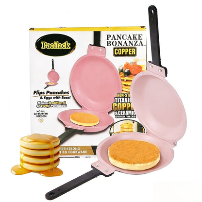 Pancake Pan Double Sided Non-Stick Reversible Folding Breakfast Frying Pan Pancake Maker for Home Cooking, Dining and Outdoor Meals