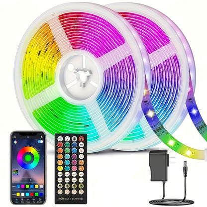 5050 RGB LED Strip Light Kit, 10m to 30m with App Control, Music Mode and 40-Key IR Remote
