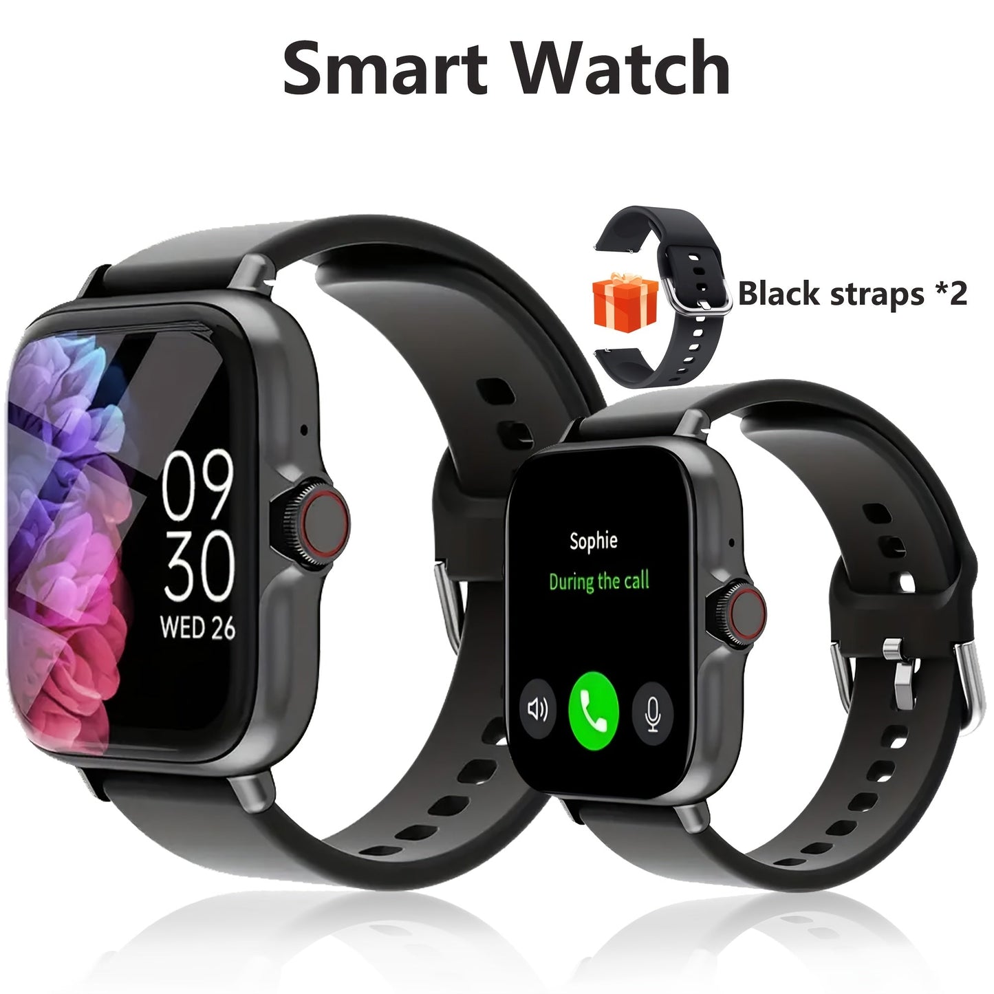 Smartwatch with Bluetooth Calling 1.91" AMOLED HD Touch Screen, Voice Assistant, Music Playback, Built-in Mic & Speaker, Multi-Sport Fitness Tracker – iPhone & Android Compatible