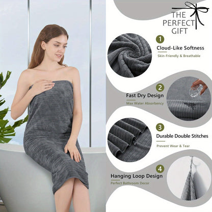 Bath Towels Set 4-Pack Oversized 35 x 70 Inch Microfiber Sheets in Five Color Options for Home and Guest Use