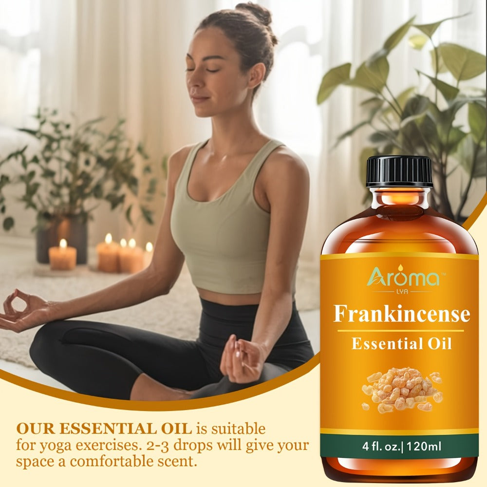 Essential Oil Frankincense 120ml Dropper Bottle with Warm Resinous Scent for Diffuser and Candles