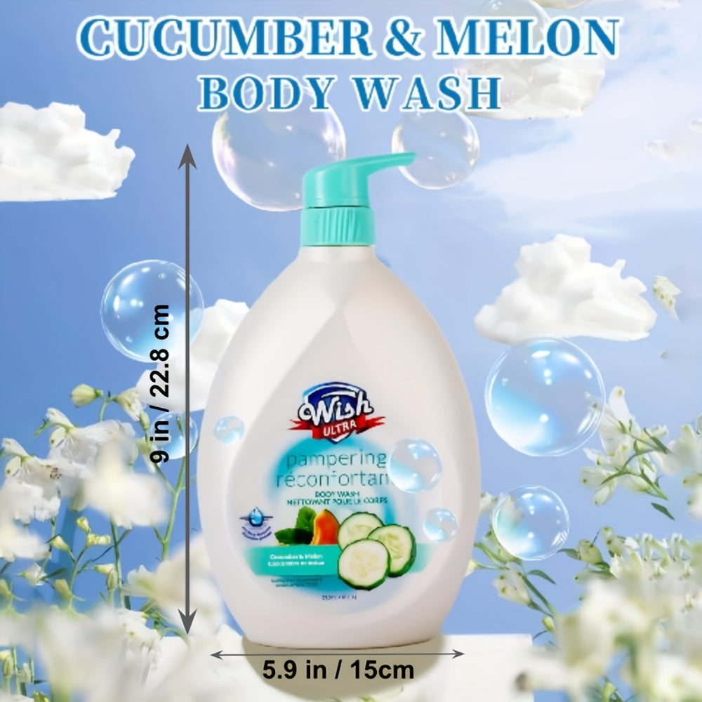 Pump-Bottle Body Wash with Vitamin E Label, Five Scent Options and Single or Two-Piece Packs