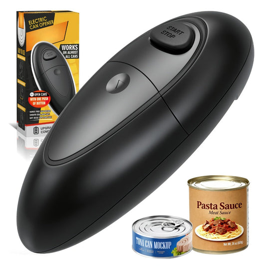 Electric Can Opener One-Touch Automatic – Smooth Edge Battery Operated Handheld Opener for All Can Sizes, Best Kitchen Gadget for Seniors, Arthritis & Weak Hands, Great Gift Idea