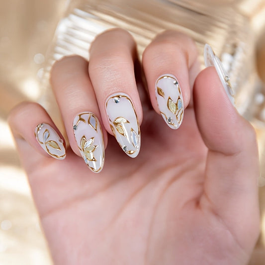 Chrome Mirror Nail Art Liner Gel Set 2pcs Gold & Silver – 3D Metallic Mirror Effect Soak-Off Painting Gel, French Tip & Nail Art Drawing Gel 5ml, Salon & Home Manicure Women