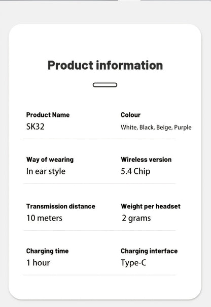Invisible Sleep Earbuds Bluetooth 5.4 Mini Ultra Compact True Wireless – Noise Cancelling Hi-Fi All Day Wear Touch Control USB-C for Running Sleeping Compatible with All Phones
