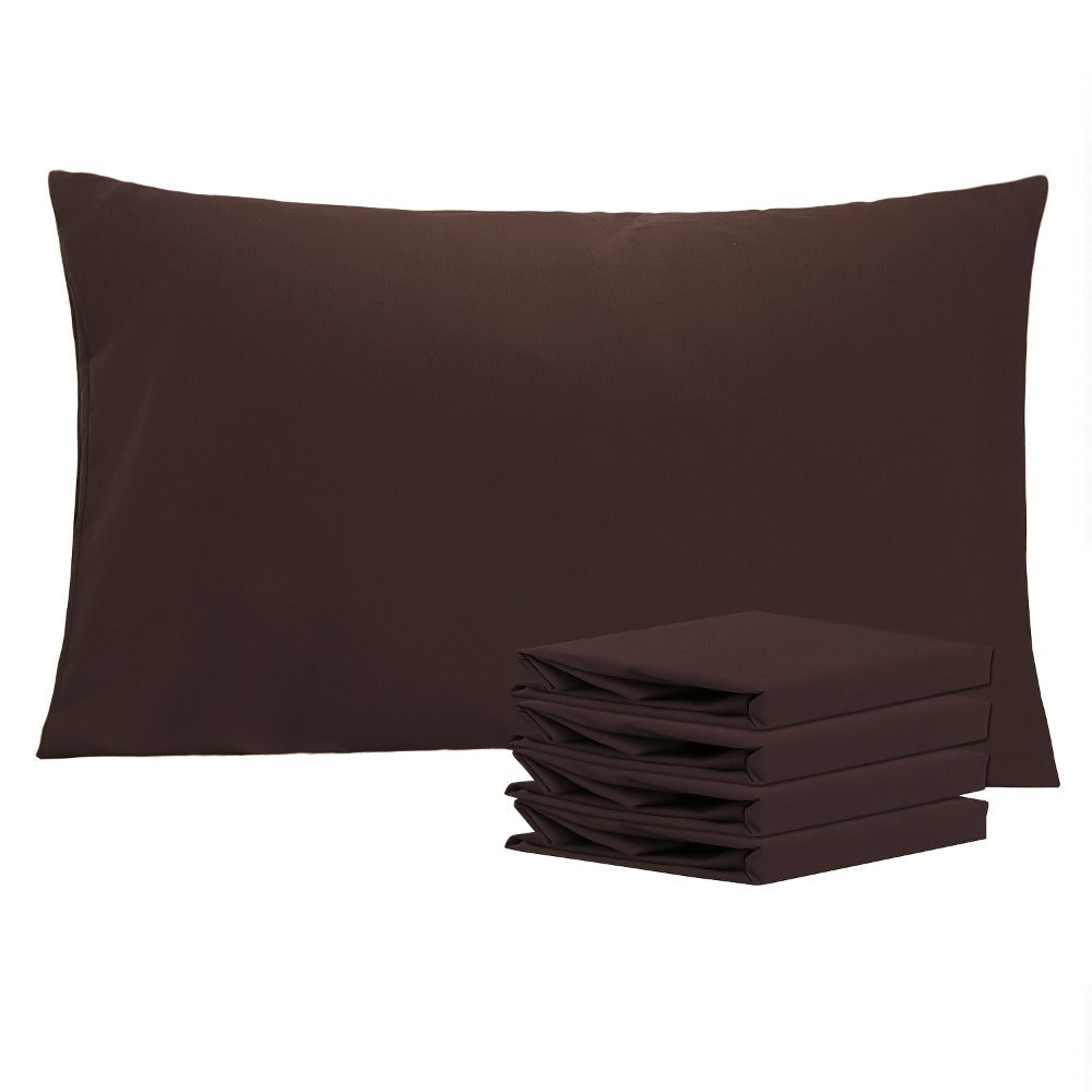 Four-Pack Queen Pillowcase Set in 32 Solid Colors with 20 x 30-Inch Size and Envelope Closure