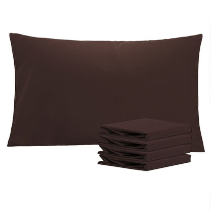 Four-Pack Queen Pillowcase Set in 32 Solid Colors with 20 x 30-Inch Size and Envelope Closure