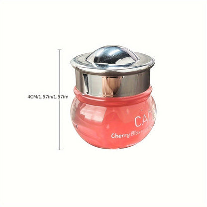 Lip Gloss Set by CACE with 6 Round Glossom Honey Lip Color Pots, Red Tones and Individual Applicators
