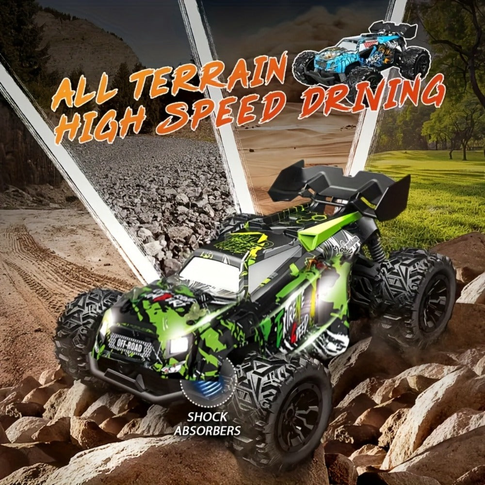 Remote Control Car, 4WD Climbing and Drift Truck with Full-Proportional Control, Mixed Color Body and Large Tires