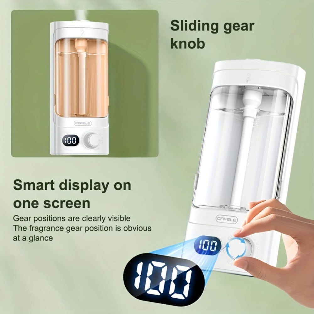 300ml Rechargeable Essential Oil Diffuser with Numeric Display, 100-Level Control Label and One Oil Bottle