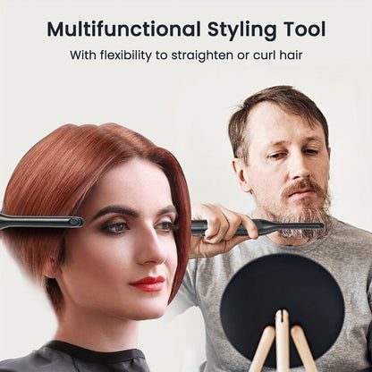 Root Crimper and Straightener Hair Styling Tool with Four Temperatures and Ceramic Plates in Black