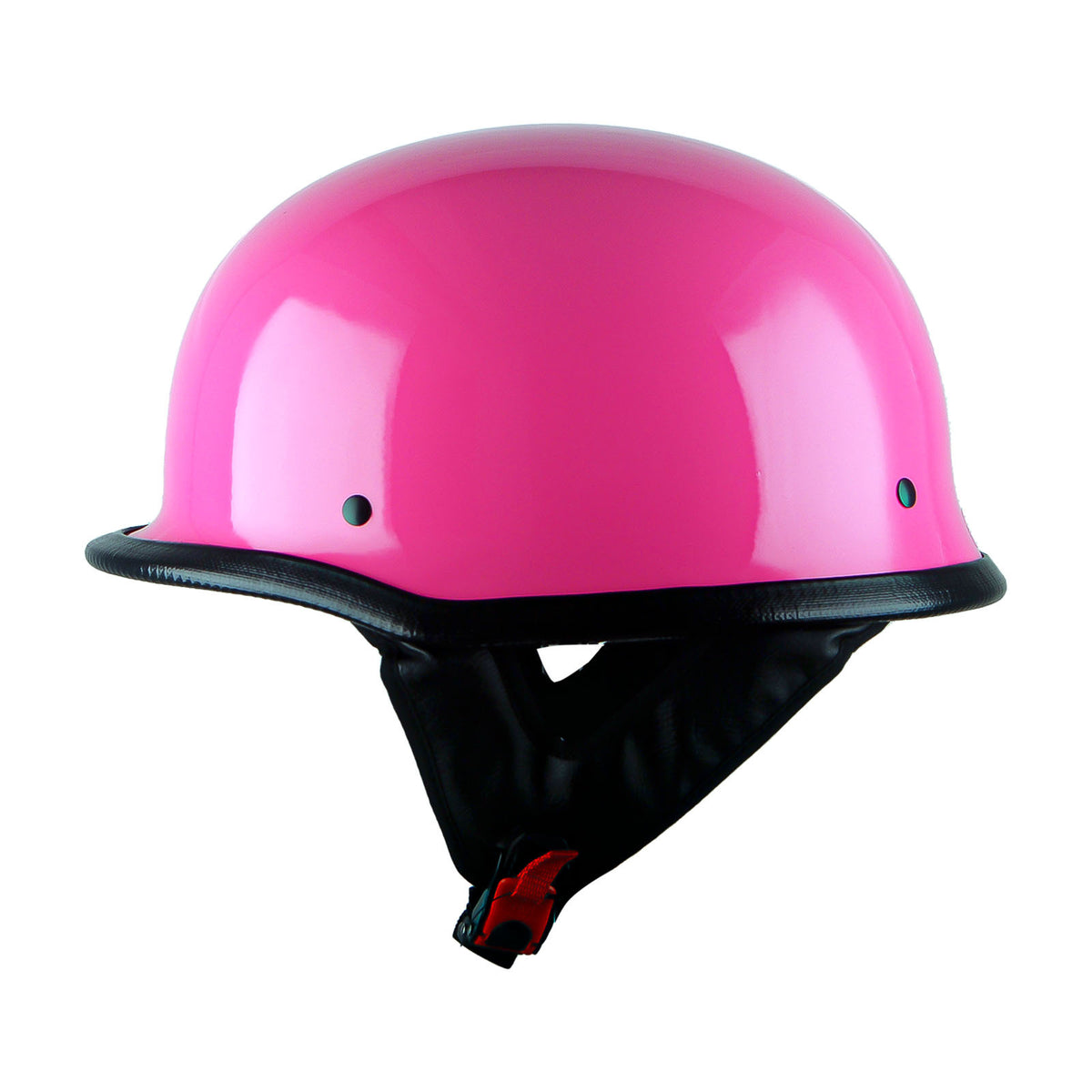 German Style Motorcycle Half Face Helmet – Novelty Skull & Carbon Fiber Design, UV Glossy Finish, Removable Washable Padding, Quick Release Buckle, Adult M/L/XL