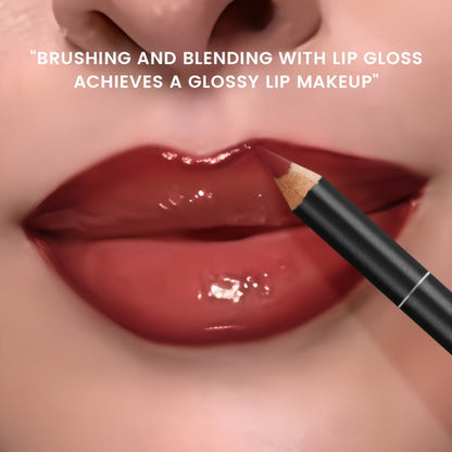 Lip Gloss Lip Liner Set Hydrating Water-Gloss Dewy Finish - 3D Precision Contour Matte Liner, for Makeup, Travel and Everyday Vanity Use