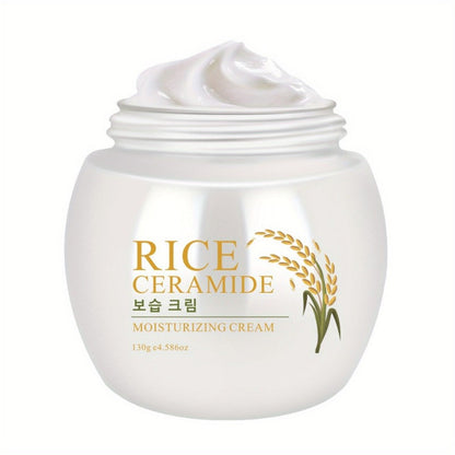 Face Cream Rice Ceramide 130g Formula with Hyaluronic Acid, Glycerin and Day or Night Moisturizing Use