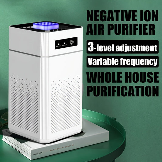 Air Purifier with HEPA Filter, USB Power, Compact Desktop Form and White Finish for Bedroom or Office