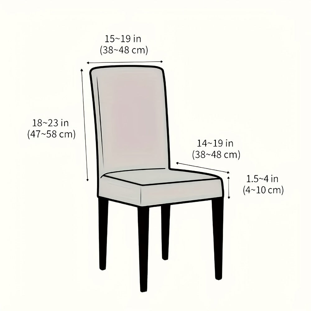 Chair Cover Set of 4 or 6 Stretch Jacquard Dining Slipcovers in Nine Available Color Choices