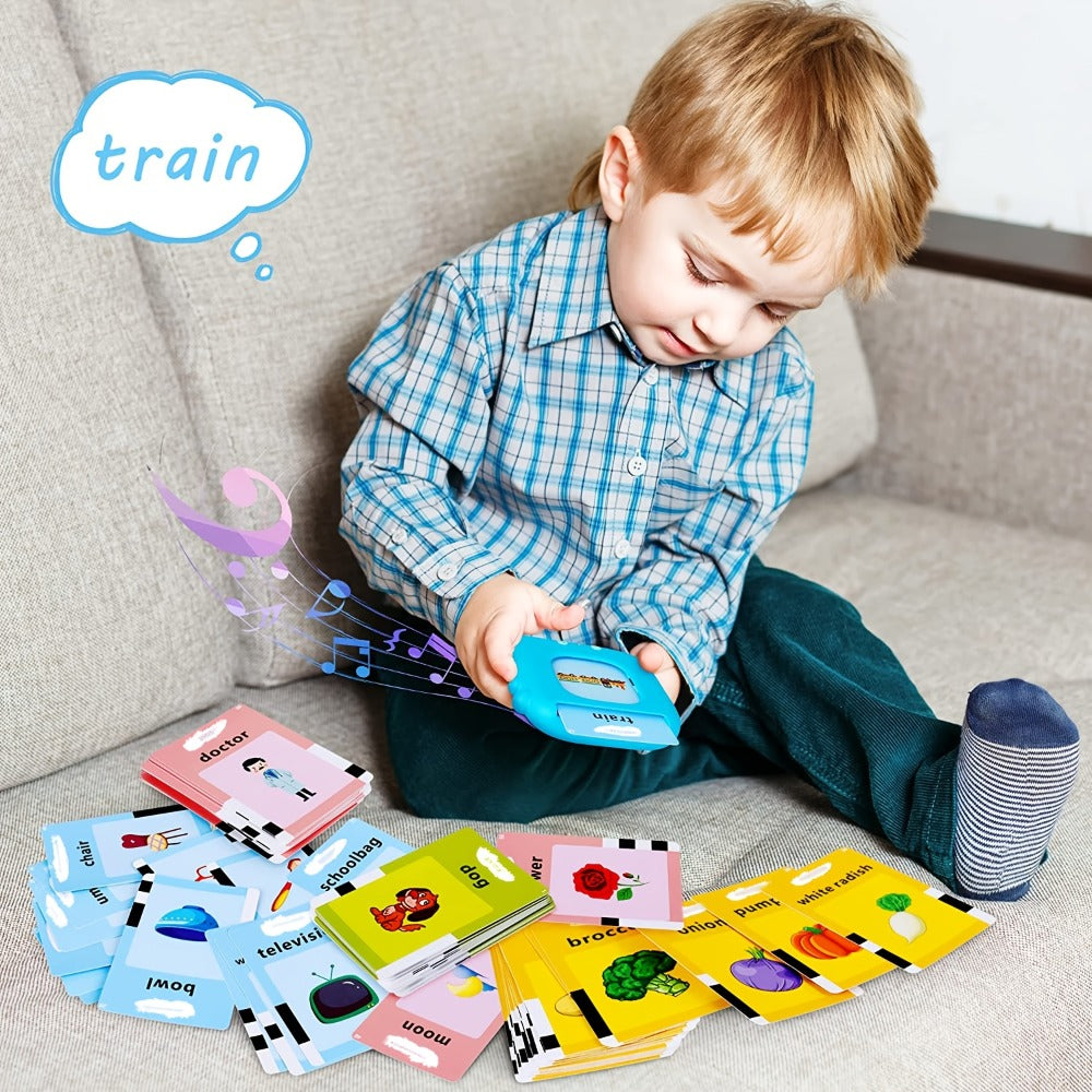 Talking Flash Cards for Kids 224 & 510 Words — Electronic Language Learning Device for Preschoolers Ages 3-6, Speech Therapy Toy, Autism Sensory Educational Gift Boys Girls