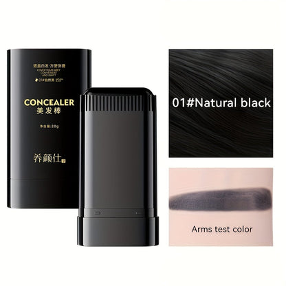 Gray Root Touch-Up Stick with Built-in Comb — Waterproof Sweatproof Instant Gray Coverage | Easy Twist Applicator | Plant-Based Squalane & Glycerin | 3 Shades | 1 or 2 Pack | On-the-Go