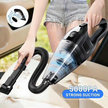 Handheld Vacuum Cleaner with 5KPa Suction, Rechargeable Battery, Crevice Tool and Six Color Bundles