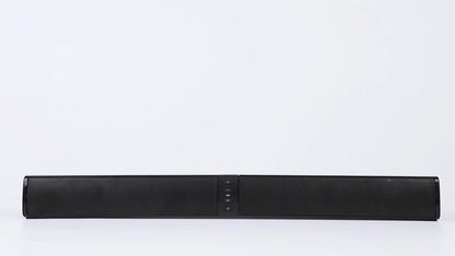Detachable 21.65-Inch TV Soundbar with TF, AUX, USB and RCA Inputs, FM Radio and Black Finish