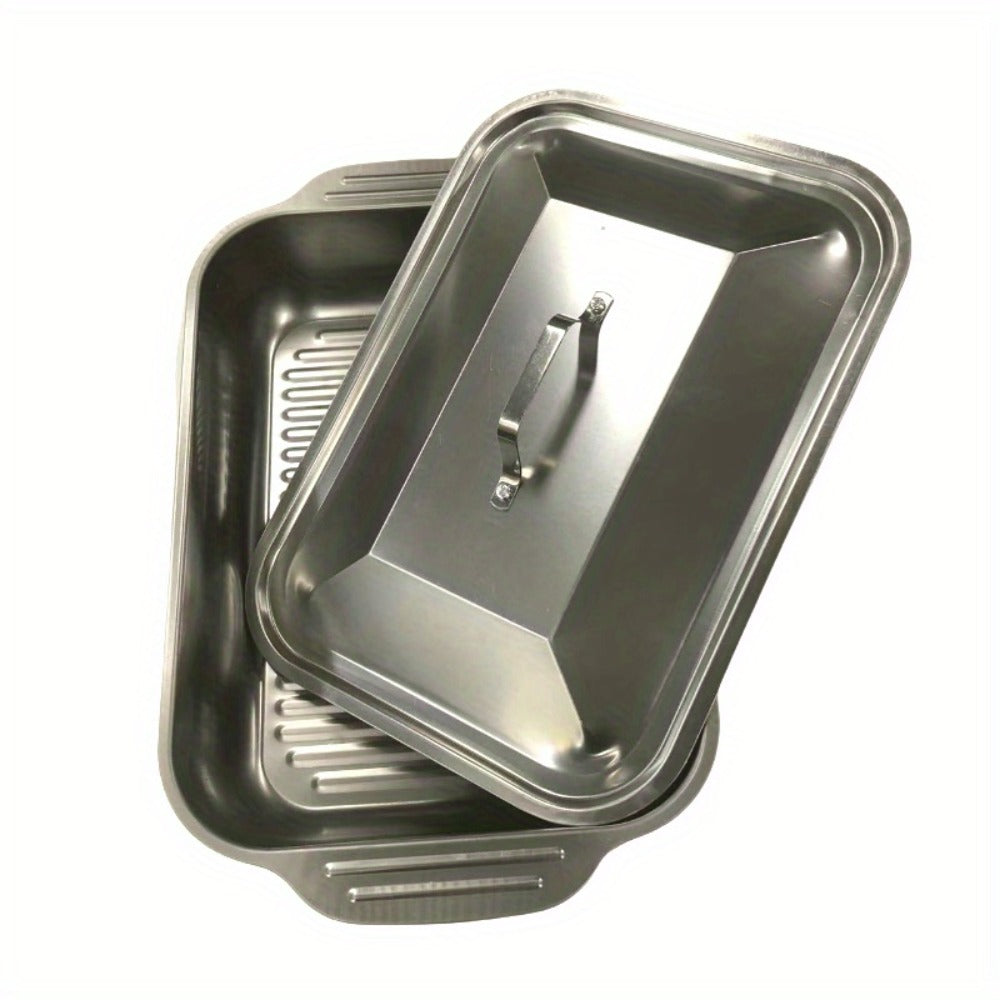 Stainless Steel Baking Tray Sets with Lids and Handles in Three Large or Six-Piece Checkout Options
