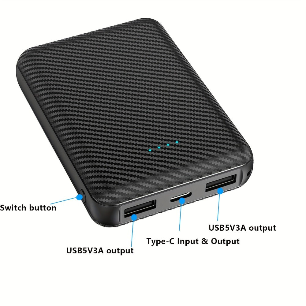 20000mAh Fan Vest Power Bank 5V 3A USB-C Portable Battery Pack for Cooling Fan Jacket Vest – Dual-Use External Charger for Outdoor Work, Construction, Summer Heat Relief, Hiking & Warehouse