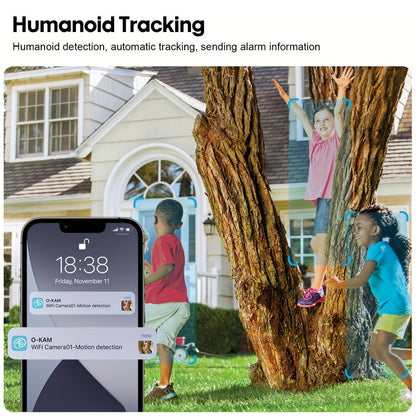 Security Camera Dual-Lens Solar Model with PIR Detection, Two-Way Audio, Spotlight Alarm and TF Card Options